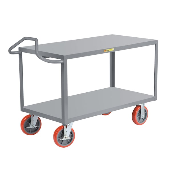 Utility Cart, 12 ga. Steel, 3600 lb Load Capacity, 66" L, 30-1/4" W